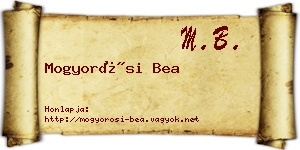 Mogyorósi Bea névjegykártya